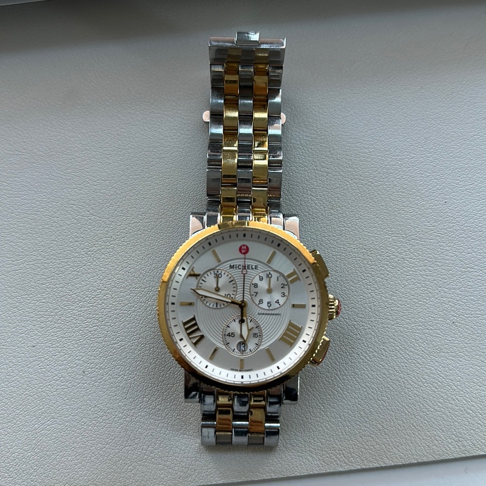 Michele | Michele Sport Sail Large Two-Tone Authentic Watch